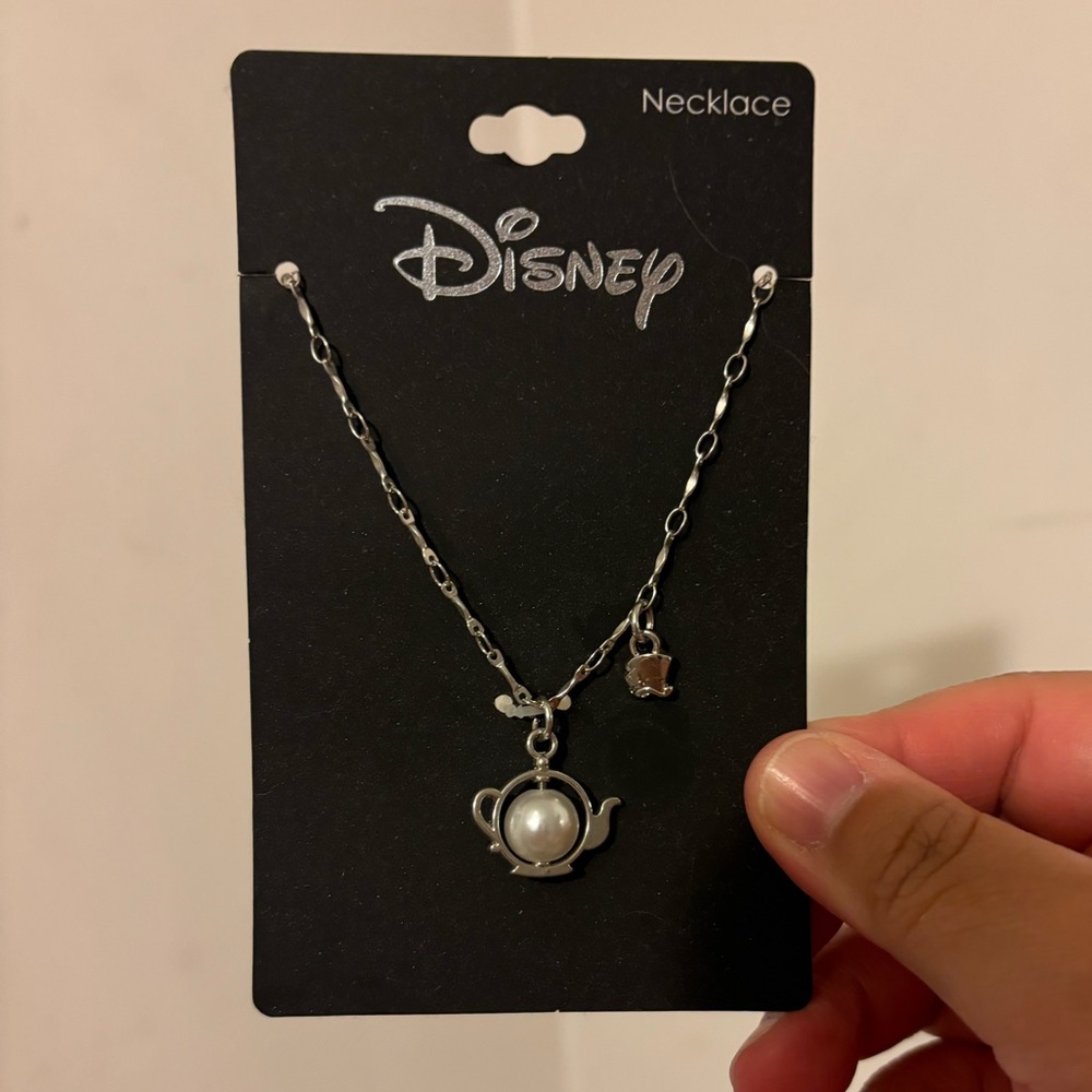 Disney Alice in Wonderland pearl teapot necklace